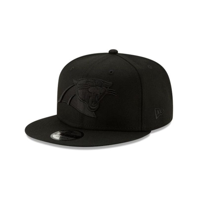 Black Carolina Panthers Hat - New Era NFL Basic Black On Black 9FIFTY Snapback Caps USA9086547